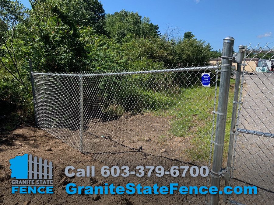 Commercial Chain Link Fencing / Commercial Drive Gate in Londonderry NH