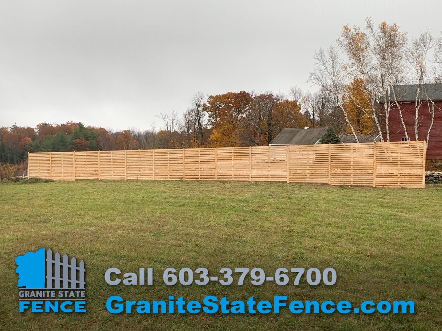 Fence Install / Custom Fencing / Cedar Board Fence in Temple, NH