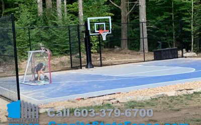 Chain Link Fencing installed for play area in Amherst NH
