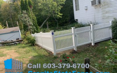 Picket Vinyl Fence installed in Manchester NH