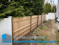 Vinyl and Cedar fence installation completed in Manchester NH