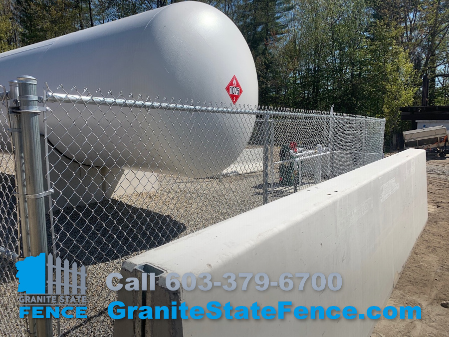 Commercial Chain Link enclosure for propane tank in Henniker, NH