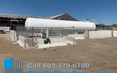 Commercial Chain Link enclosure for propane tank in Henniker NH