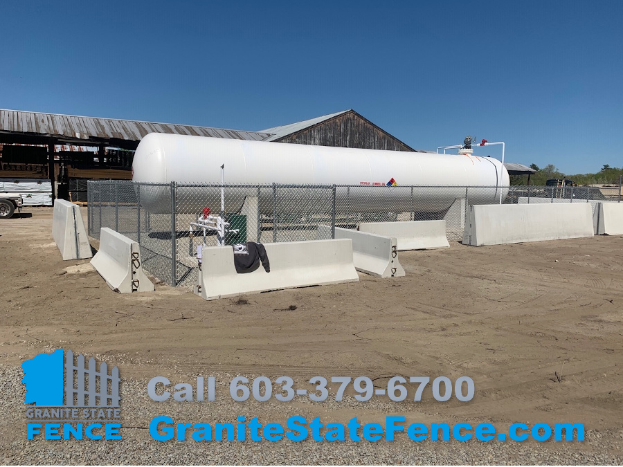 Commercial Chain Link enclosure for propane tank in Henniker, NH