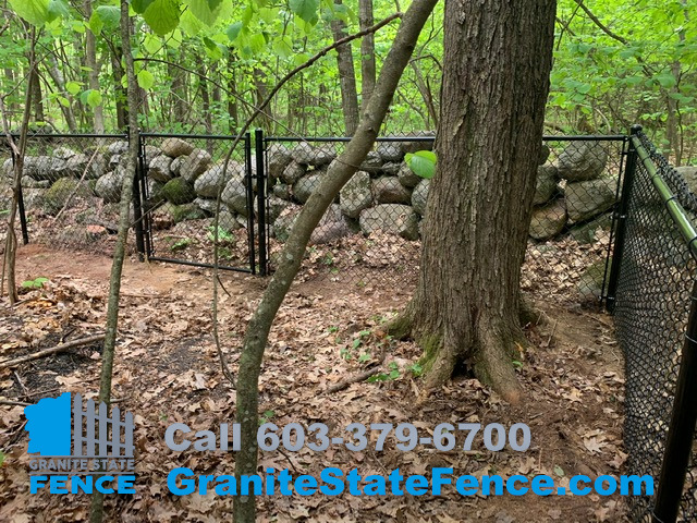 Chain Link Fence install for pet safety in Londonderry, NH