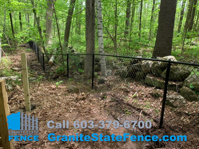 Chain Link Fence install for pet safety in Londonderry, NH