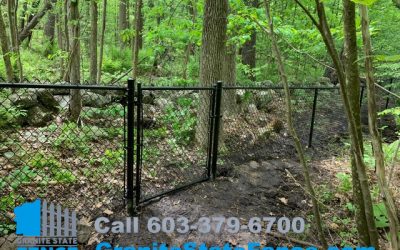 Chain Link Fence install for pet safety in Londonderry, NH