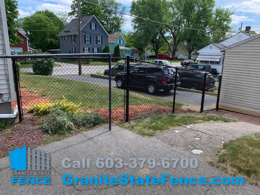 Chain Link Fencing installed in Manchester, NH.