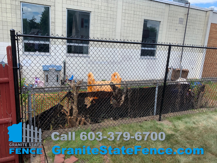 Chain Link Fencing installed in Manchester, NH.