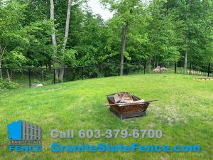 Aluminum Fence combined with Chain Link installed in Windham NH.