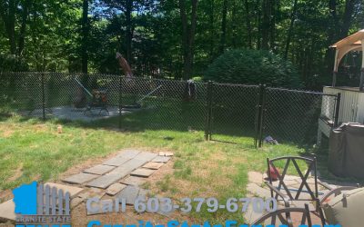 Chain Link fencing for backyard project in Londonderry, NH