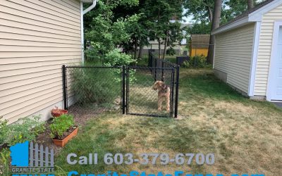 Chain Link Pet Fencing installed in Nashua, NH