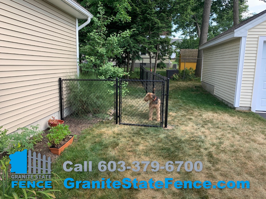 Chain Link Pet Fencing installed in Nashua, NH