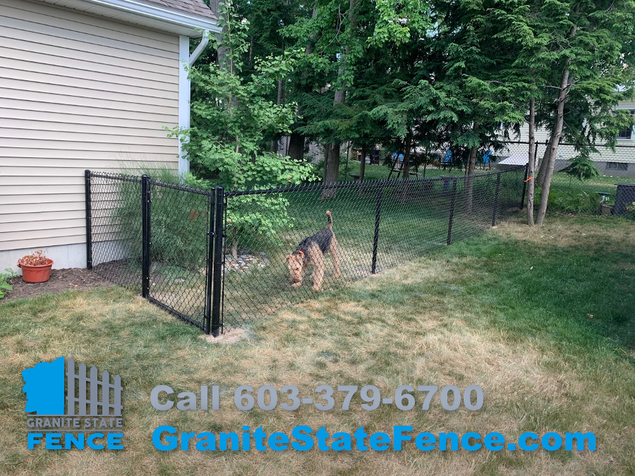 Chain Link Pet Fencing installed in Nashua, NH