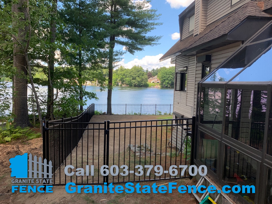 Aluminum Fence installed in Derry, NH.