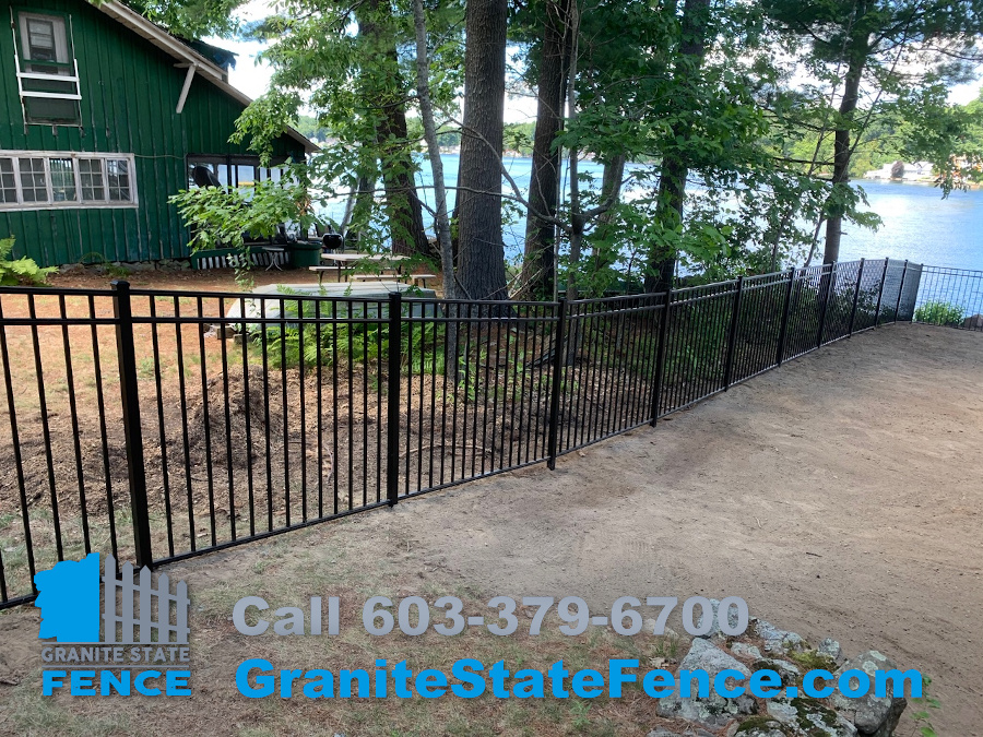 Aluminum Fence installed in Derry, NH.