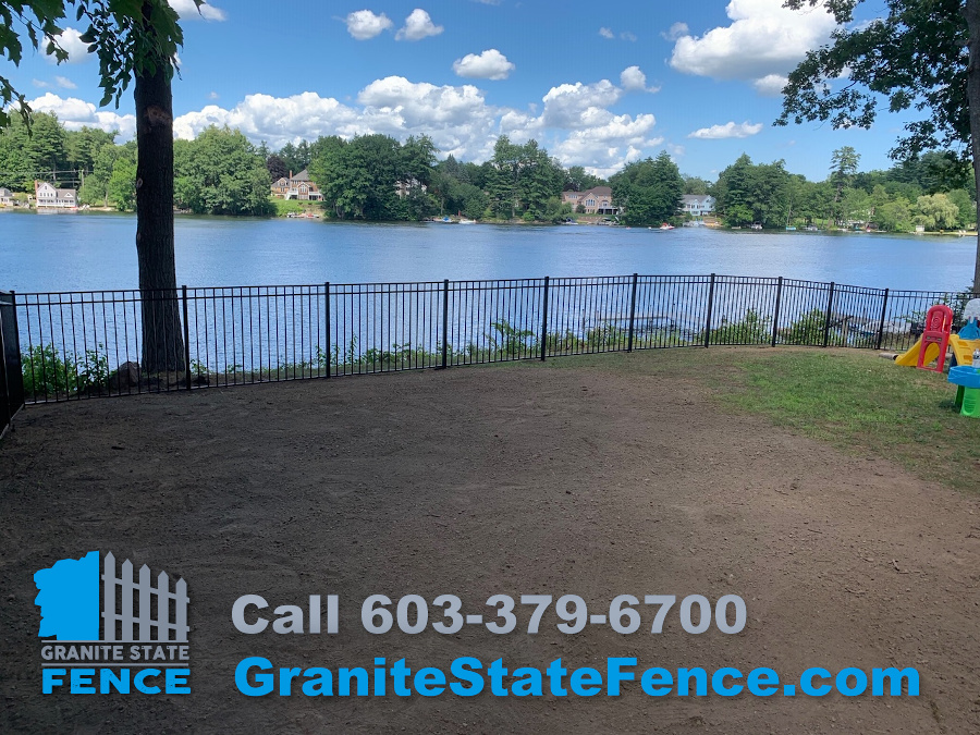 Aluminum Fence installed in Derry, NH.