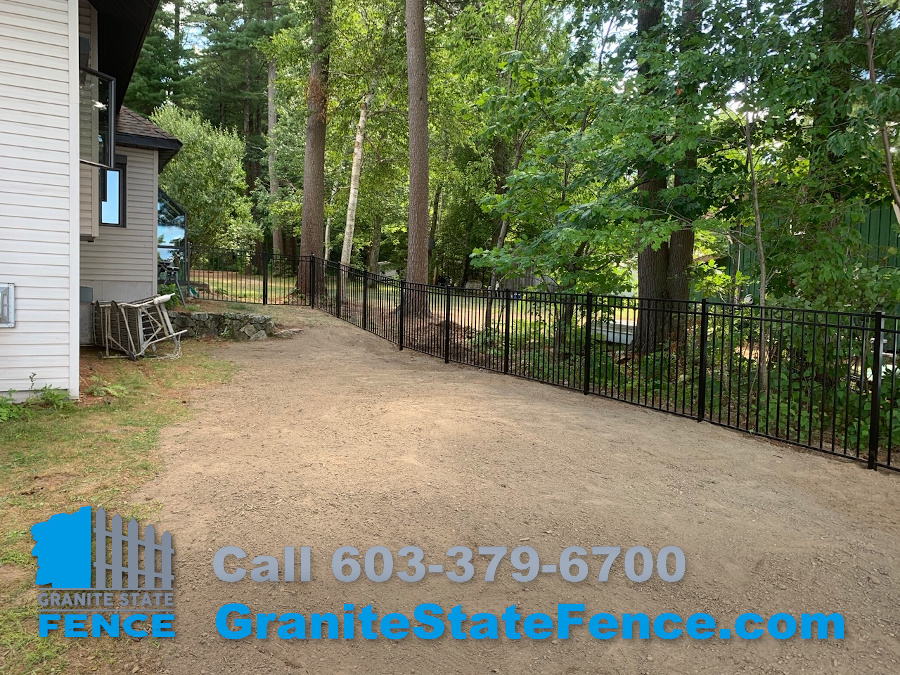 Aluminum Fence installed in Derry, NH.