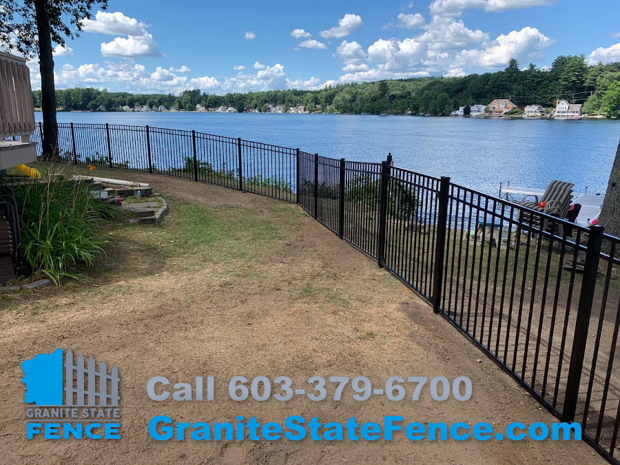 Aluminum Fence installed in Derry, NH.