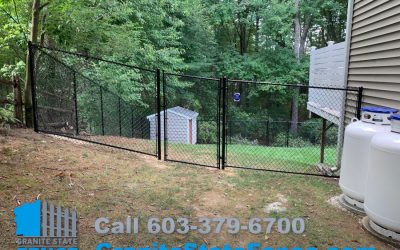 Black Chain Link Fence installed in Nashua, NH