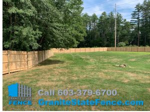 Cedar Fence installation in Concord, NH.