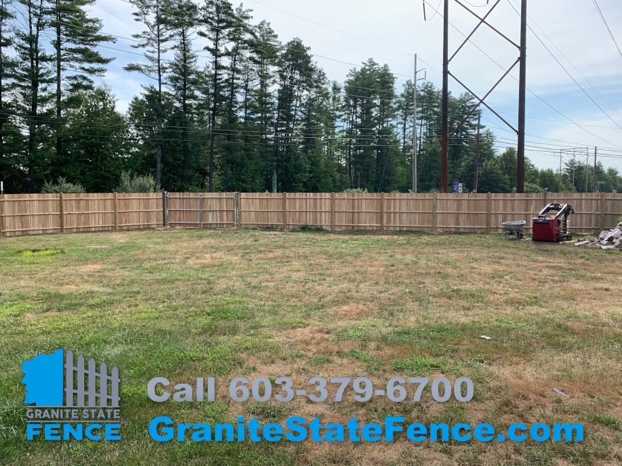 Cedar Fence installation in Concord, NH.