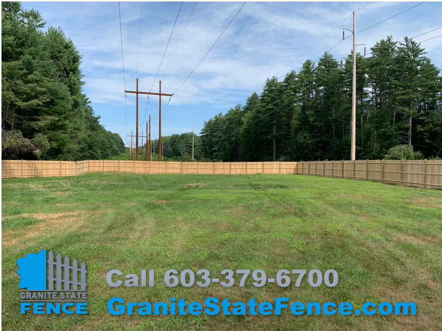 Cedar Fence installation in Concord, NH.