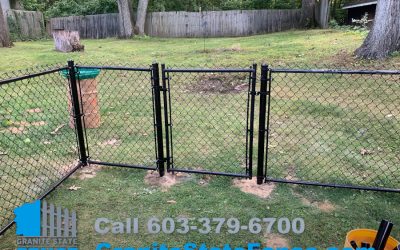 Black Chain Link Fencing installed in Manchester NH