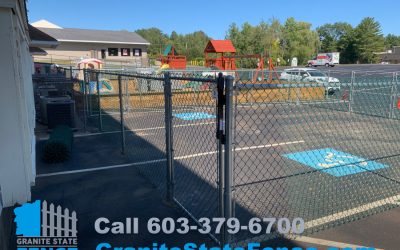 Commercial Chain Link Fence installation in Plaistow NH