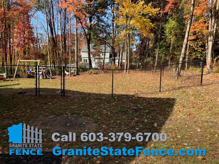 Chain Link Fencing installed in Londonderry, NH.