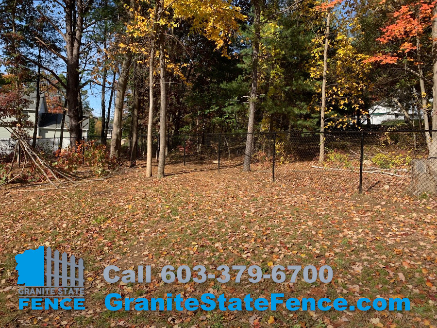 Chain Link Fencing installed in Londonderry, NH.