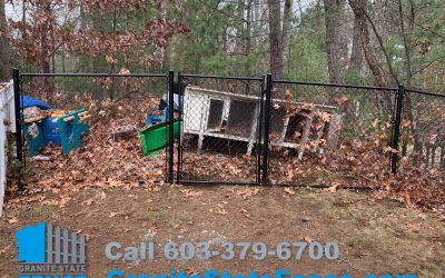 Chain Link Fence for Pets installed in Londonderry, NH.