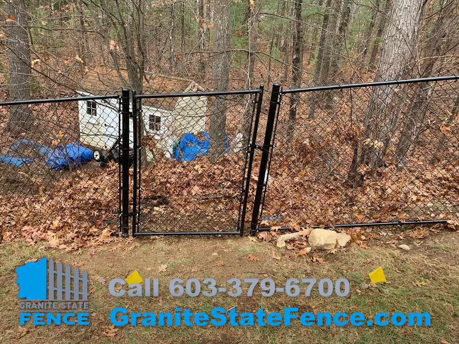 Chain Link Fence for Pets installed in Londonderry, NH.