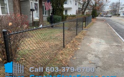 Chain Link Fence installed in Manchester, NH.