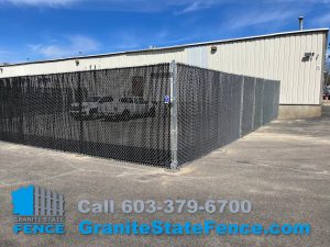 Commercial Chain Link Fencing installed in Manchester, NH.