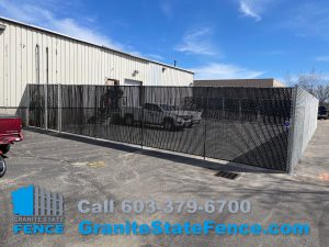 Commercial Chain Link Fencing installed in Manchester, NH.