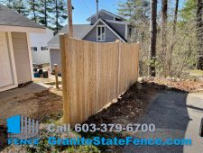 Cedar Scalloped Wood Fence installation in Goffstown, NH