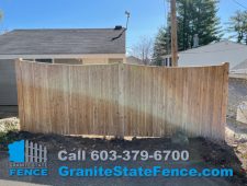 Cedar Scalloped Wood Fence installation in Goffstown, NH