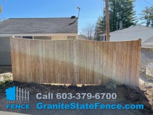 Cedar Scalloped Wood Fence installation in Goffstown, NH