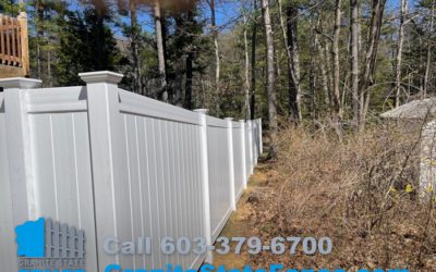 Vinyl and Chain Link Fencing installation in Merrimack NH