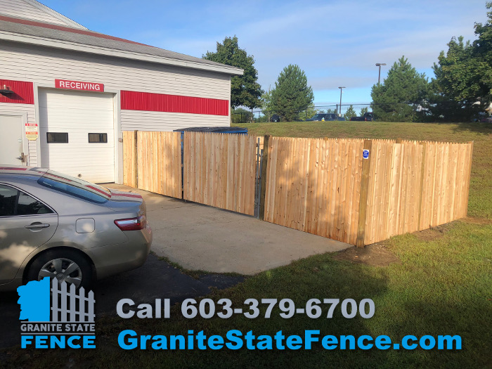 Commercial Fence/Dumpster Enclosure/Stockade Fence in Londonderry, NH