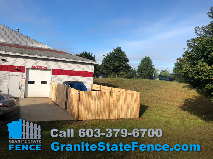 Commercial Fence/Dumpster Enclosure/Stockade Fence in Londonderry, NH