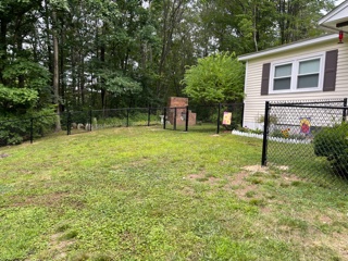 Vinyl Coated Chain Link Fence installed in Hooksett, NH.