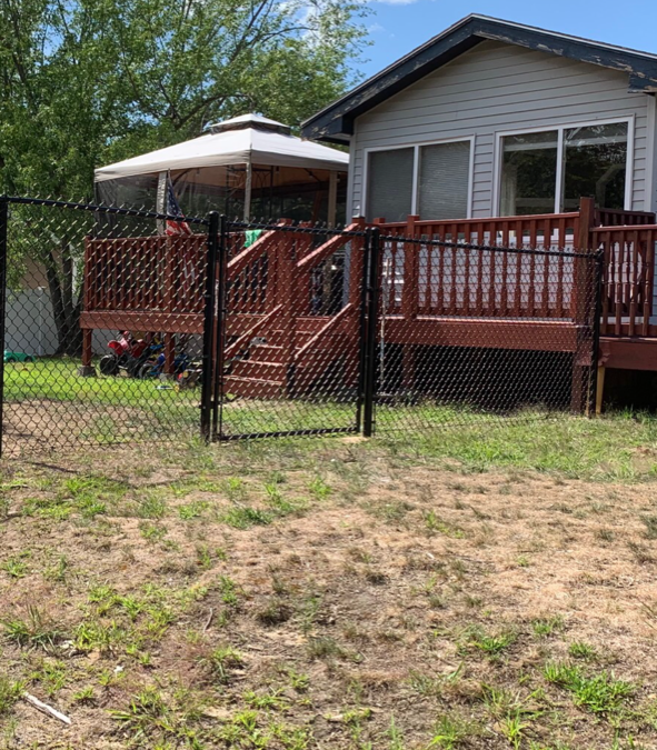 Chain Link Fencing installation in Nashua, NH.