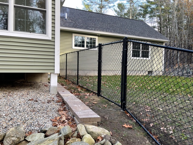 Chain Link Fence installation in Windham, NH.