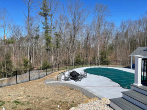 Aluminum Pool Fence Installed in Chester, NH.