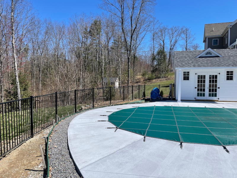 Aluminum Pool Fence Installed in Chester, NH.
