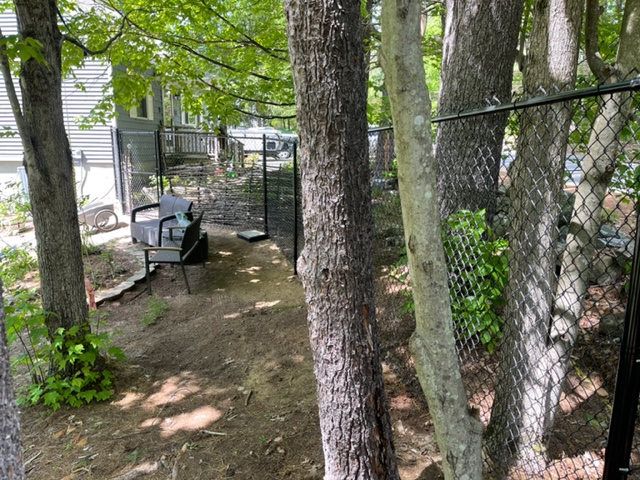 Chain Link Fence Installation in Weare, NH.