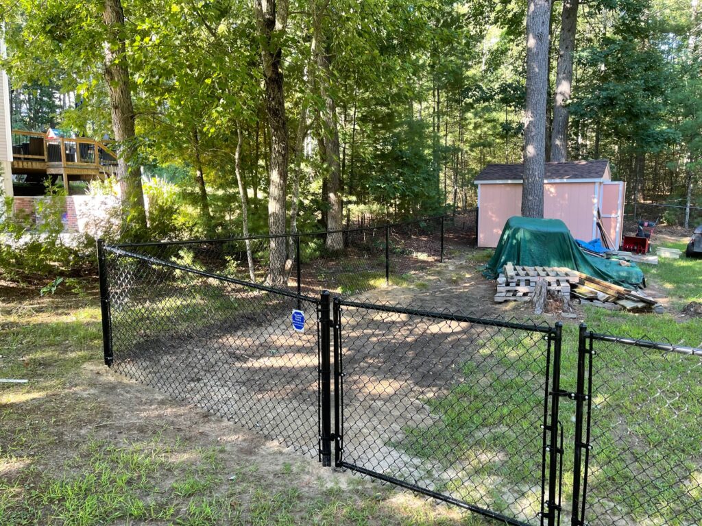 Chain Link Fence installed in Hudson, NH.

