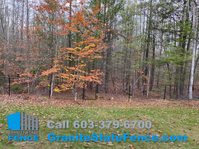 Chain Link Fence installation in Danville, NH.